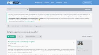 
                            11. Navigationspunkte nur nach Login ausgeben - REDAXO Forum