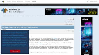 
                            11. Navigon Select nach Update nicht mehr startbar. - PocketPC.ch