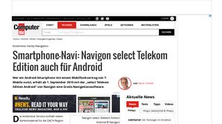 
                            10. Navigon select Telekom Edition: Gratis-Navi für Android-Smartphones ...