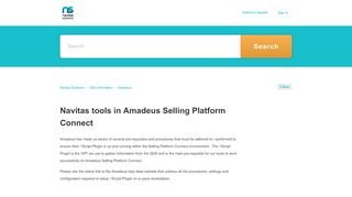 
                            11. Navitas tools in Amadeus Selling Platform Connect – Navitas Solutions