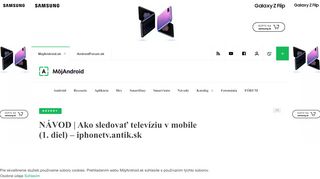 
                            11. NÁVOD | Ako sledovať televíziu v mobile (1. diel) - iphonetv.antik.sk