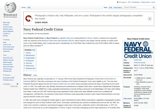 
                            3. Navy Federal Credit Union - Wikipedia