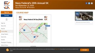 
                            5. Navy Federal's 26th Annual 5K: Course Map - RunSignup