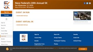 
                            6. Navy Federal's 26th Annual 5K - RunSignup