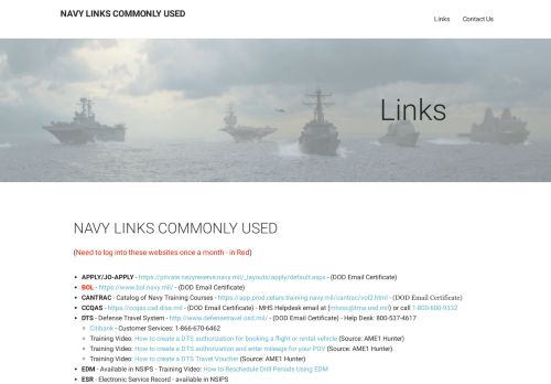 
                            11. Navy Links commonly used