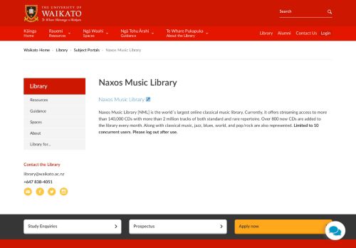 
                            11. Naxos Music Library - The Library : University of Waikato