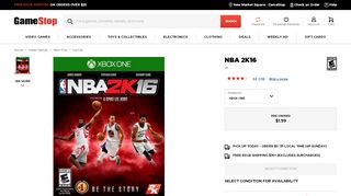 
                            7. NBA 2K16 for Xbox One | GameStop