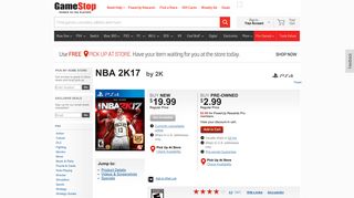 
                            8. NBA 2K17 for PlayStation 4 | GameStop