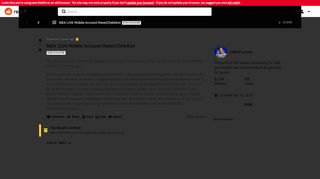 
                            12. NBA LIVE Mobile Account Reset/Deletion : NBAForums - Reddit