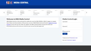 
                            1. NBA Media Central: Media Central Login