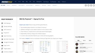 
                            12. NBA My Playbook™ – Signup For Free | FantasyPros