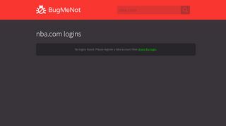 
                            6. nba.com passwords - BugMeNot