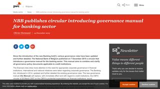 
                            11. NBB publishes circular introducing governance manual for banking ...