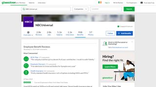 
                            8. NBCUniversal Employee Benefits and Perks | Glassdoor.ie