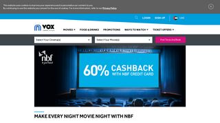 
                            7. NBF - Get 60% off on tickets with your NBF credit card | VOX Cinemas ...