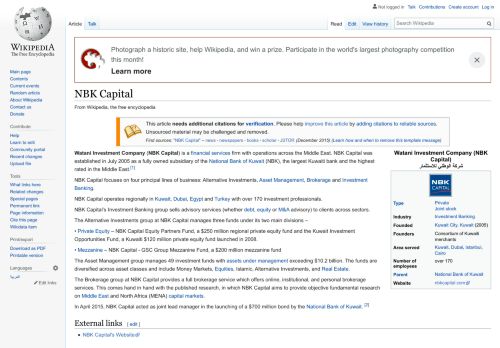 
                            8. NBK Capital - Wikipedia