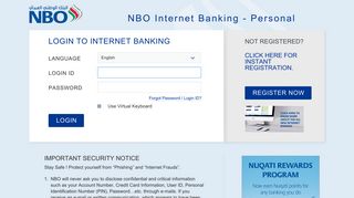 
                            2. NBO Internet Banking - Personal - National Bank of Oman