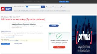 
                            5. NBU - Netbackup (Symantec software) | AcronymFinder
