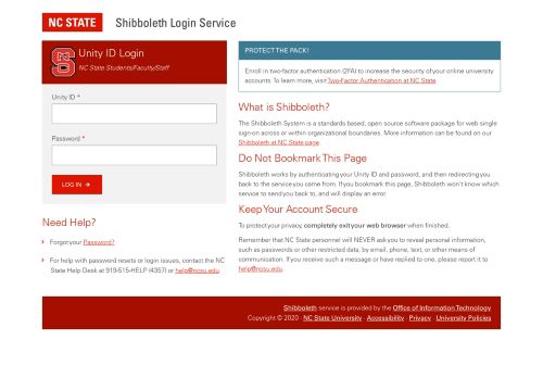 
                            12. NC State Shibboleth Login - WolfWare - NC State University