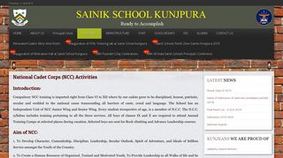 
                            12. NCC Activities - Sainik School Kunjpura