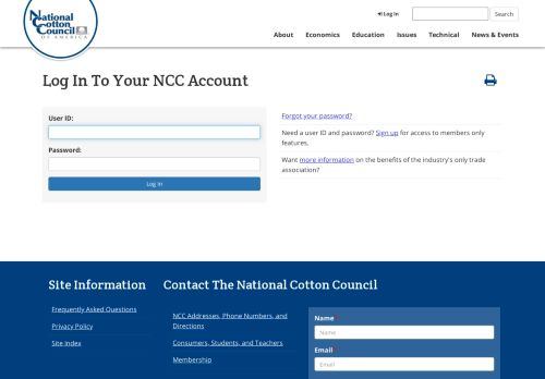 
                            9. NCC Login Page - The National Cotton Council