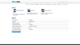 
                            11. NCD Online Enquiry - MyCarInfo | Information That Matters