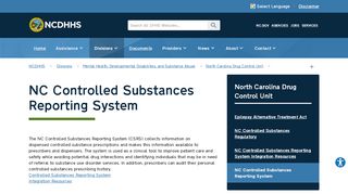 
                            5. NCDHHS: NC Controlled Substances Reporting System (CSRS)