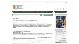 
                            9. NCF 2005 | Teachers of India