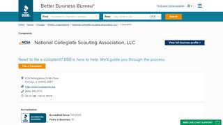 
                            7. NCSA | Complaints | Better Business Bureau® Profile