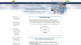 
                            10. NCSA Member Login