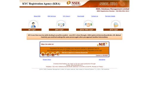 
                            4. NDML KRA - NSDL Database Management Limited