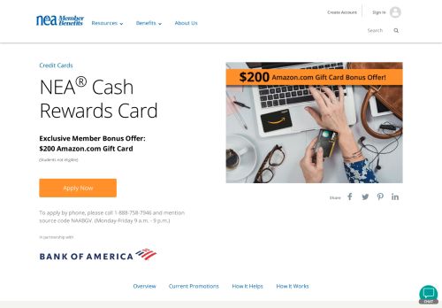 
                            13. NEA Cash Rewards Card | NEA Member Benefits