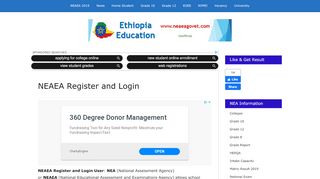 
                            3. NEAEA Register and Login User - (NEA), Ethiopia (www.nae.gov.et)