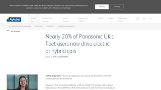 
                            12. Nearly 20% of Panasonic UK's fleet users now drive electric or hybrid ...