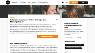 
                            9. Nebenjob von zuhause - Online Umfragen über MeinungsWelt AT