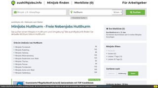 
                            13. Nebenjobs Hutthurm auf aushilfsjobs.info