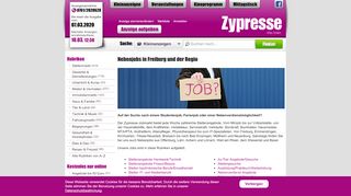 
                            12. Nebenjobs in Freiburg und der Regio - Zypresse