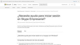 
                            2. ¿Necesita ayuda para iniciar sesión en Skype Empresarial? - Soporte ...