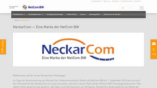 
                            4. NeckarCom — Eine Marke der NetCom BW - NetCom BW GmbH