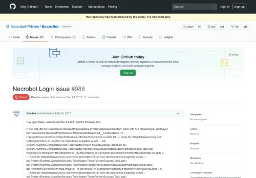 
                            1. Necrobot Login issue · Issue #988 · Necrobot-Private/NecroBot · GitHub