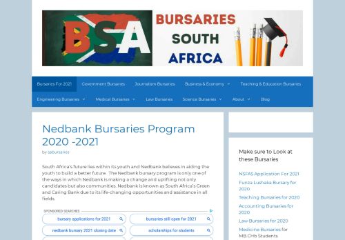 
                            7. Nedbank Bursaries Program 2019 - 2020 - Bursaries SA 2018-2019