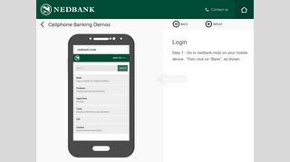 
                            5. Nedbank Cellphone Banking - How to login