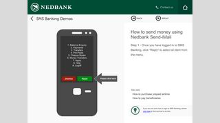 
                            8. Nedbank SMS Banking - How to send money using Nedbank Send-iMali