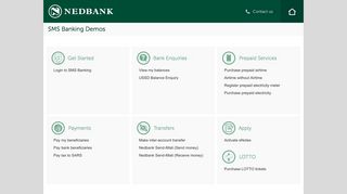 
                            3. Nedbank SMS Banking