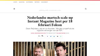 
                            7. Nederlandse martech scale-up Instant Magazine heet per 18 februari ...