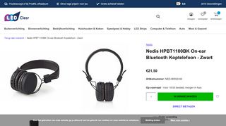 
                            13. Nedis HPBT1100BK On-ear Bluetooth Koptelefoon - Zwart kopen ...