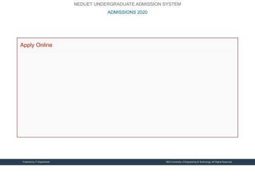 
                            7. NEDUET Online Admissions