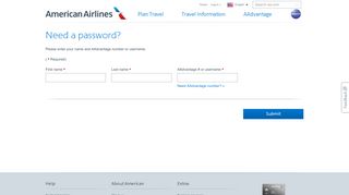 
                            10. Need a password? – American Airlines