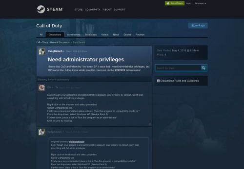 
                            1. Need administrator privileges :: Call of Duty General Discussions