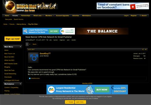 
                            13. Need Banner CPM Ads Network for Small Publisher | BlackHatWorld
